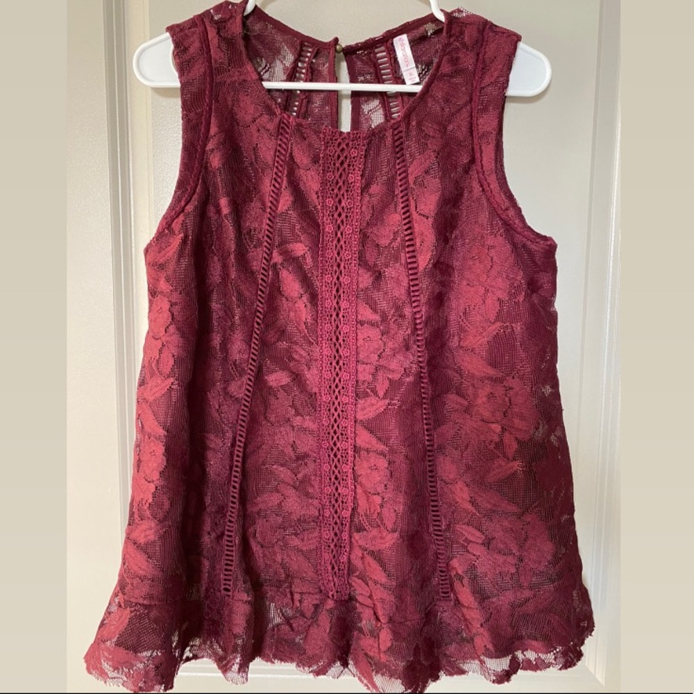 Maroon Lace Blouse